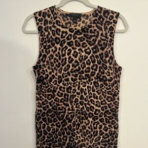 Saks Fifth Avenue Leopard Print Sleeveless Top - Large
